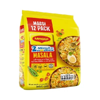 Nestle Maggi 2-Minute Masala Instant Noodles 12 pack 744 gm