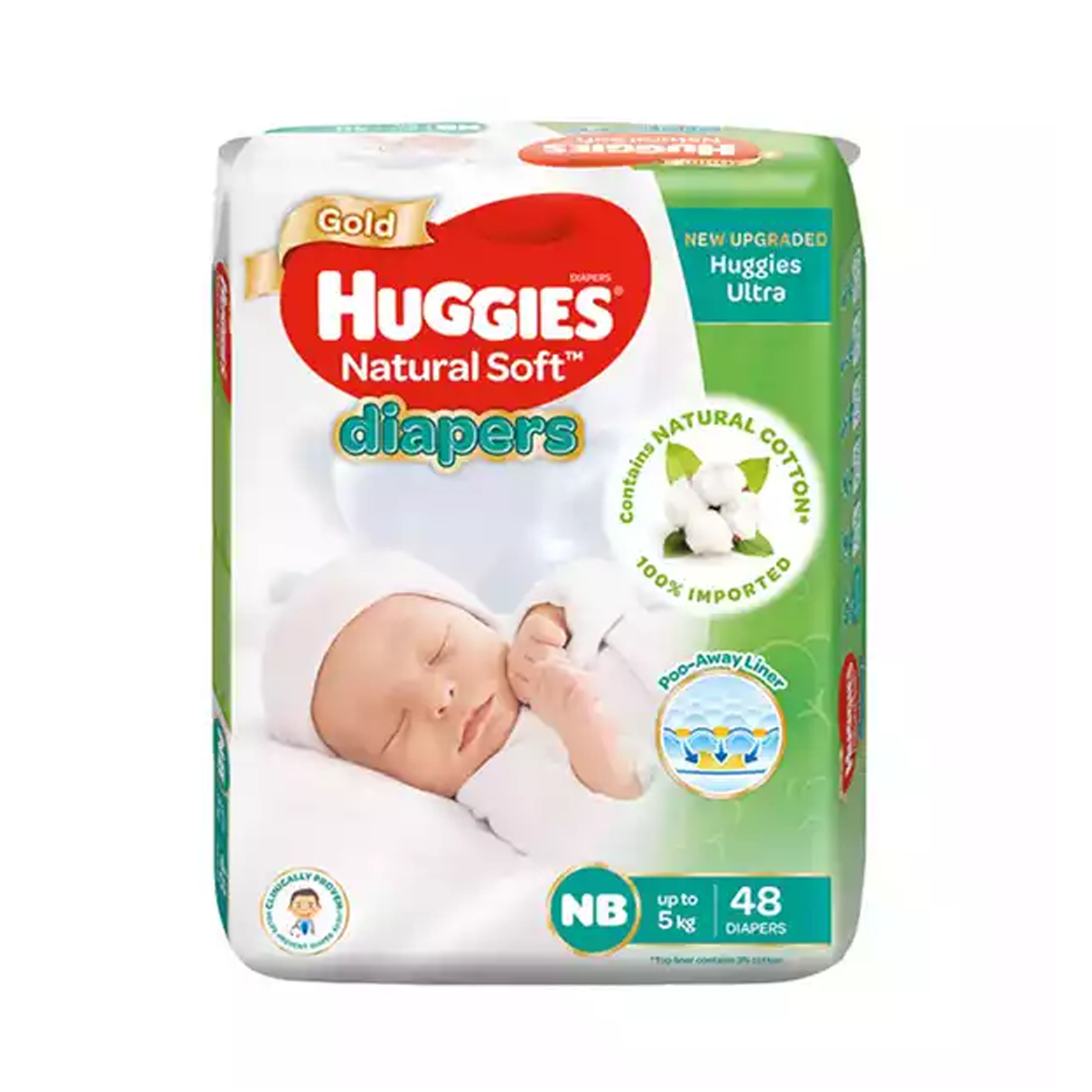 Huggies Ultra Baby Diaper Belt New Born (Up To 5 kg) 48 pcs