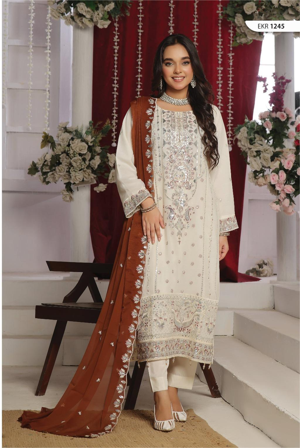 ZOHRA Non-Stitched chiffon EKR-1245