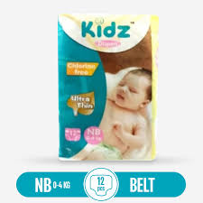 Kidz Newborn Baby Diaper Belt (0-4 Kg) 12 pcs