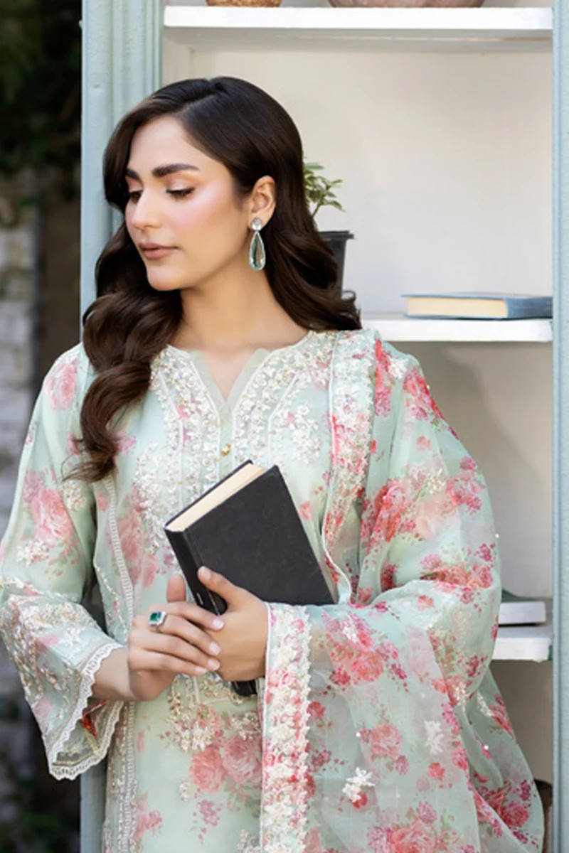 Mahiye Organza Fancy Semi Stitch Design no-06